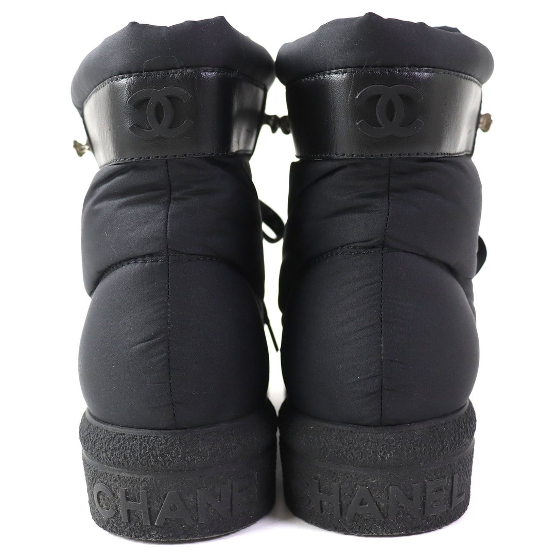 CHANEL short boots G34082 Nylon black COCONEIGE COCONEIGE 35 1/2