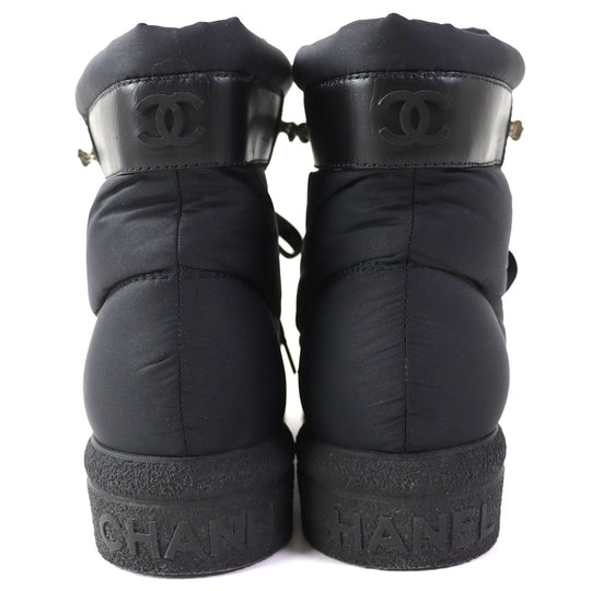 CHANEL short boots G34082 Nylon black COCONEIGE COCONEIGE 35 1/2
