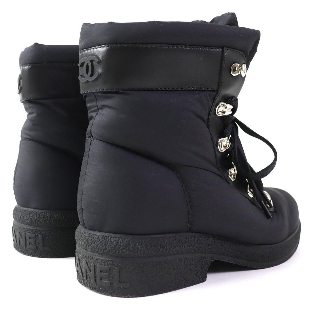 CHANEL short boots G34082 Nylon black COCONEIGE COCONEIGE 35 1/2