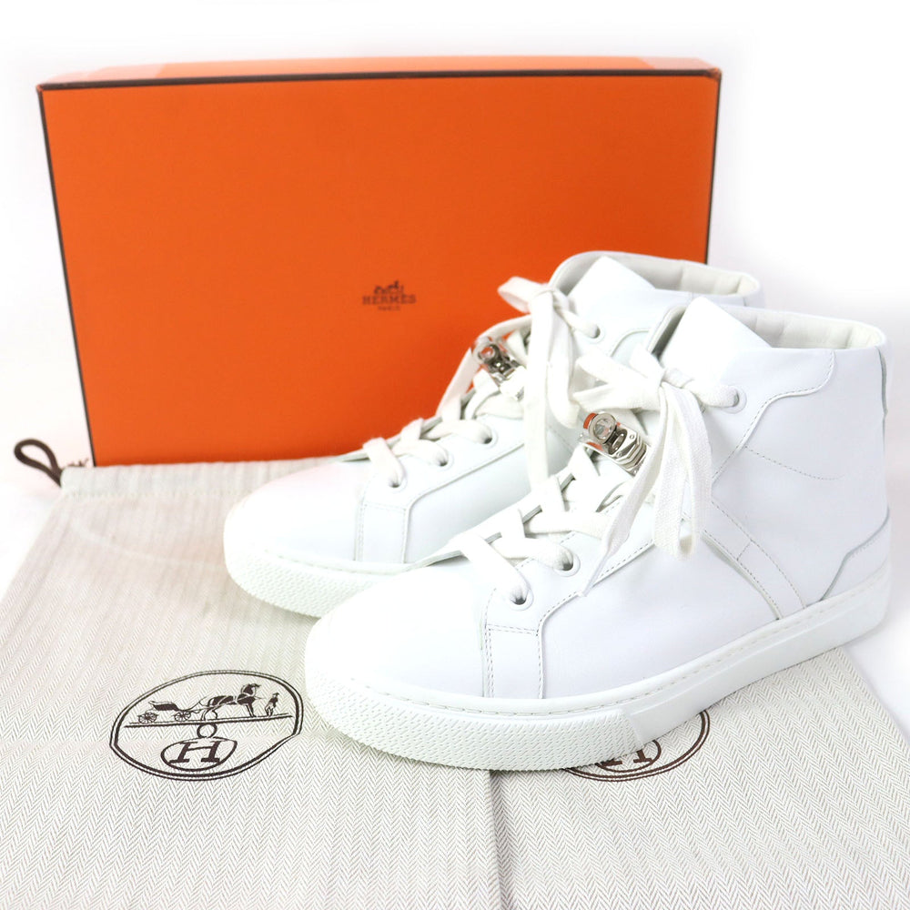 HERMES High cut sneakers Main: Leather white Daydream Women 36 Used Authentic