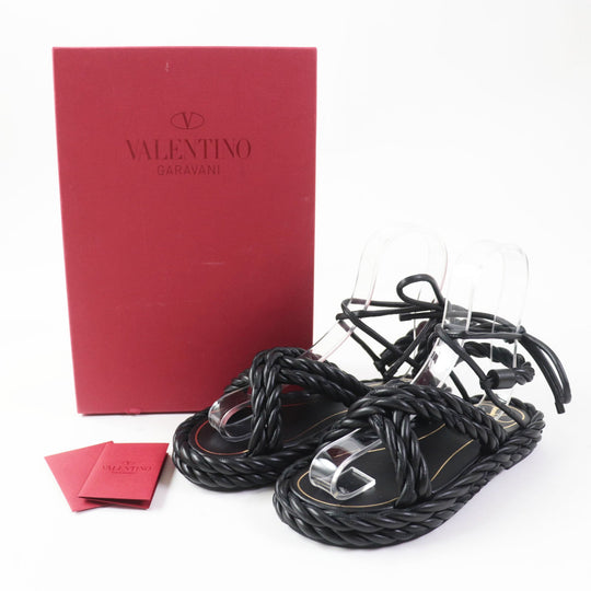 Valentino Garavani Sandals TW0S0Y14 Main: Leather black Women 36 Used Authentic