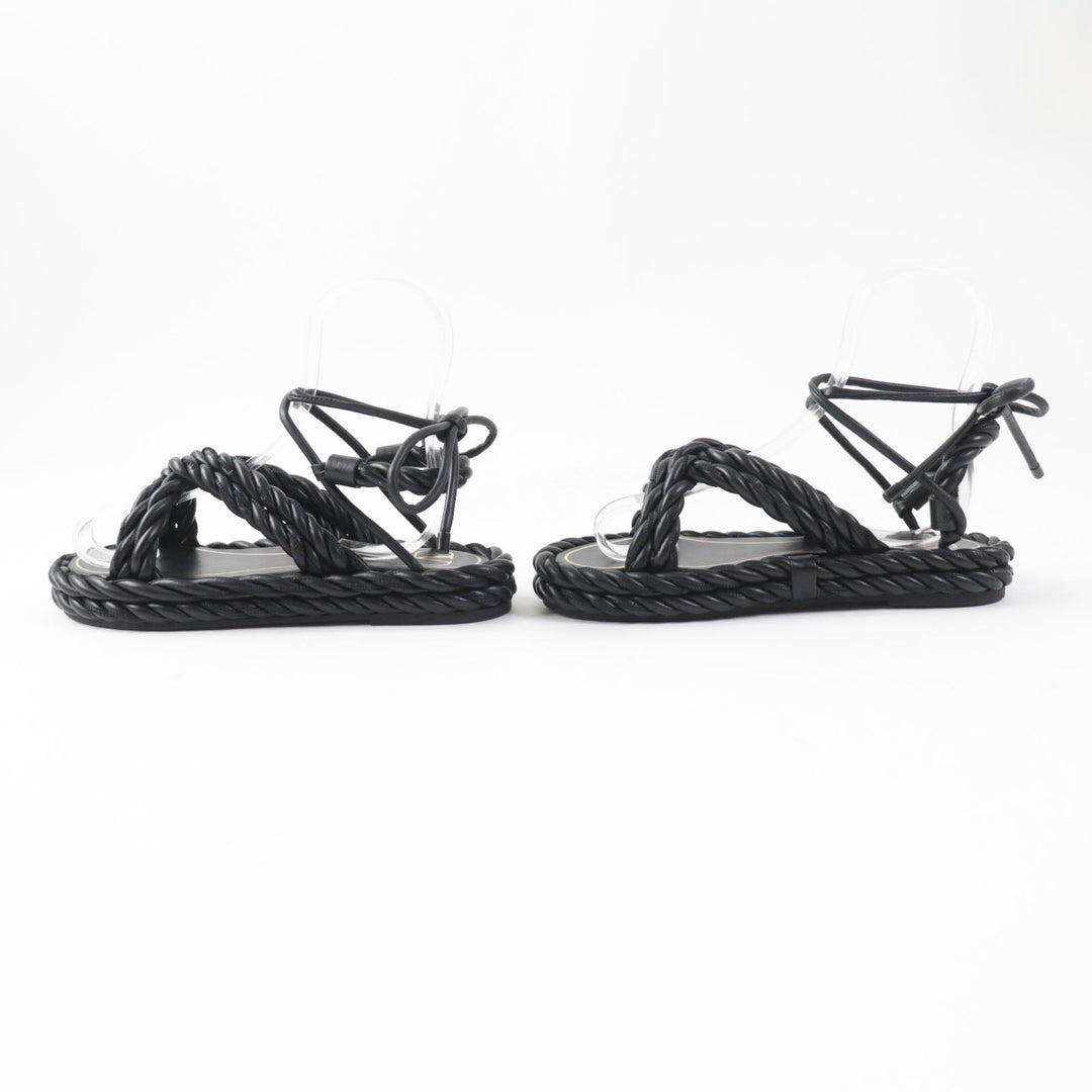 Valentino Garavani Sandals TW0S0Y14 Main: Leather black Women 36 Used Authentic