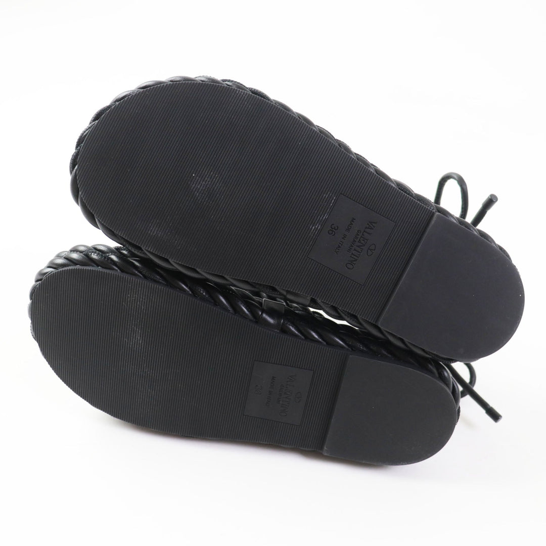 Valentino Garavani Sandals TW0S0Y14 Main: Leather black Women 36 Used Authentic