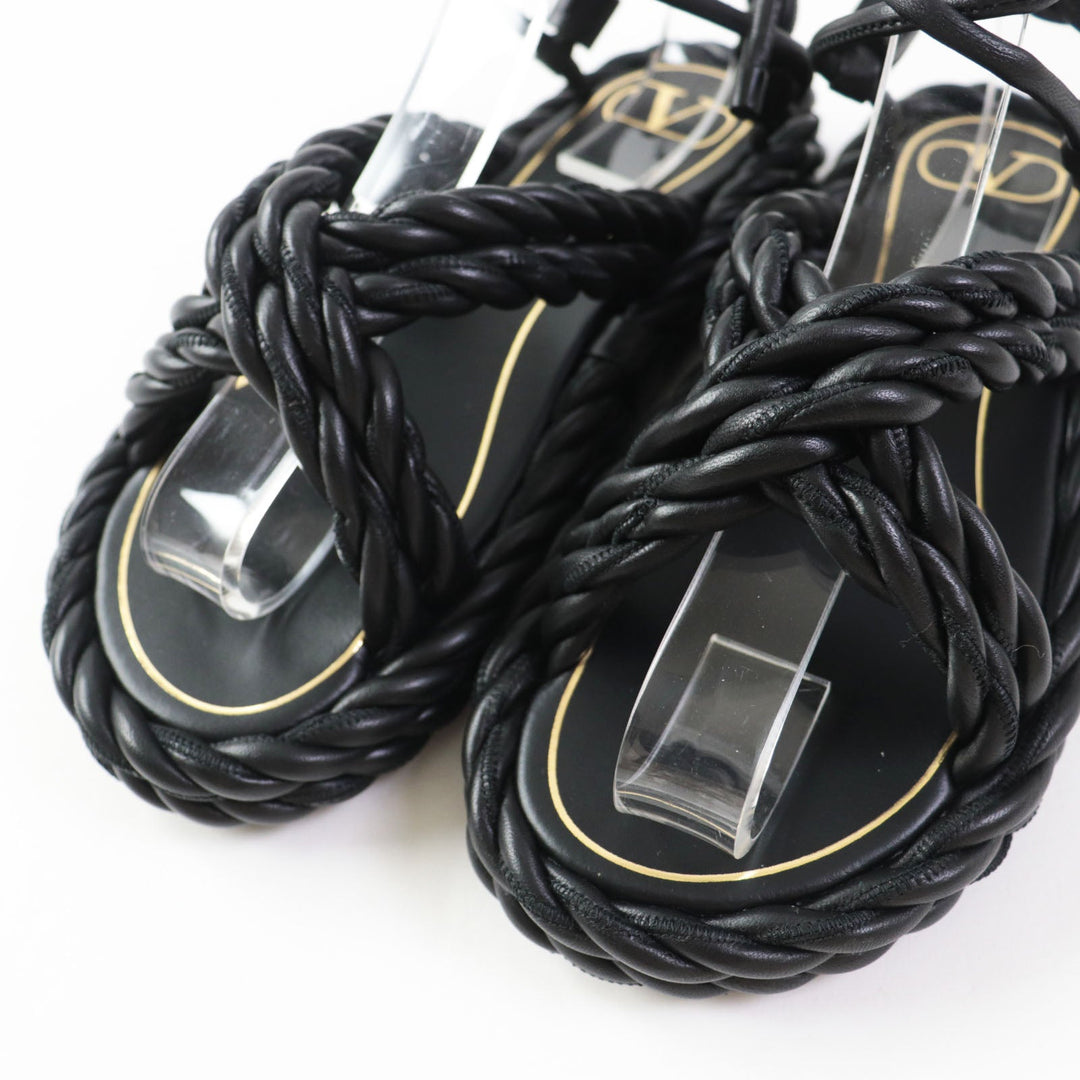 Valentino Garavani Sandals TW0S0Y14 Main: Leather black Women 36 Used Authentic