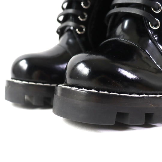 LOUIS VUITTON short boots Main: Patent black Star trail line Women 36 Used Authentic