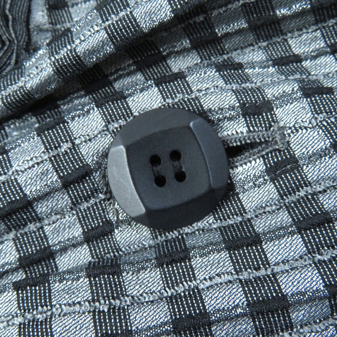 ISSEY MIYAKE Jacket IM64FD519 Main: 65% polyester, 28% triacetate, 7% polyurethane Black Gray type Women 2 Used Authentic
