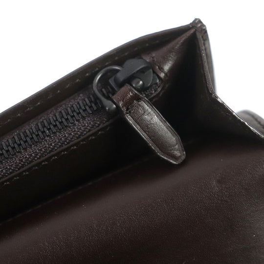 Dunhill Long Wallet Purse Main: Leather Navy brown Chassis mens Used Authentic