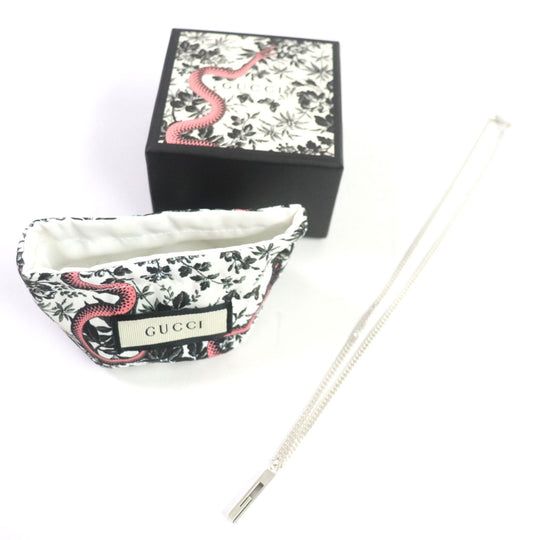 GUCCI Necklace Main�FAG925 Silver Cutout G mens Used Authentic