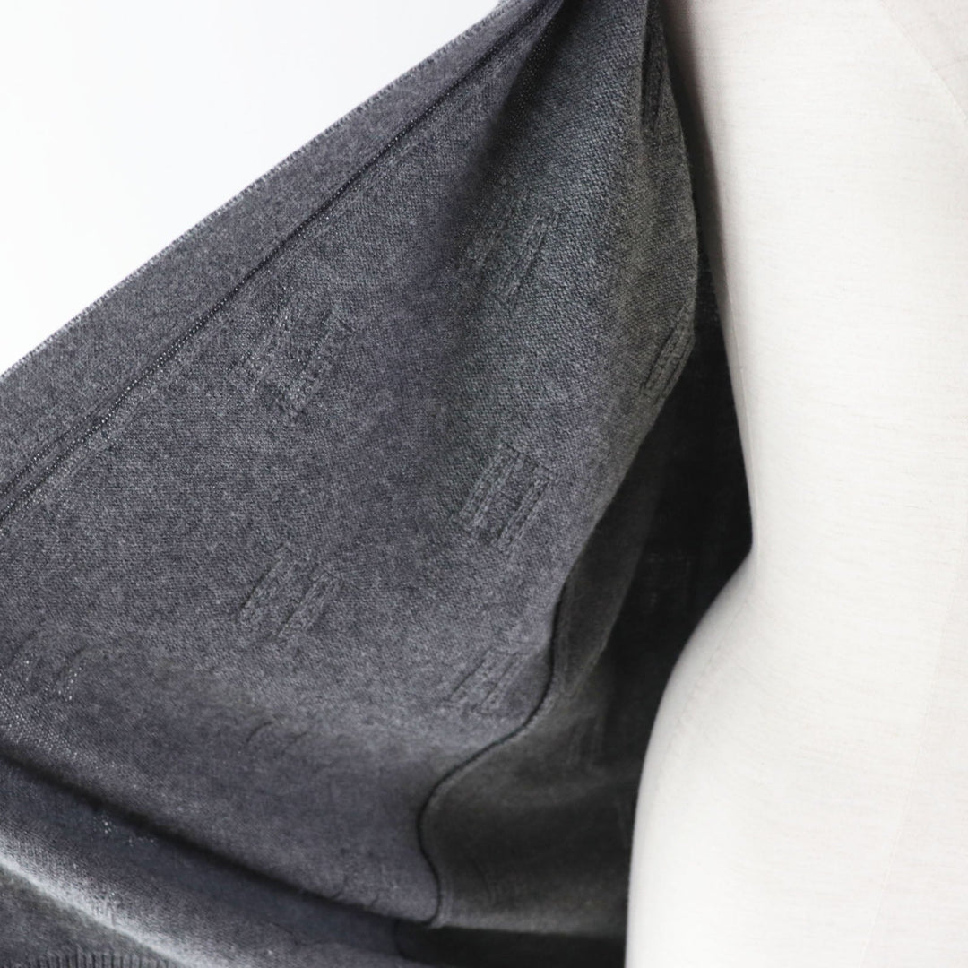 HERMES cardigan Outer fabric: 100% wool Dark gray Women 36 Used Authentic