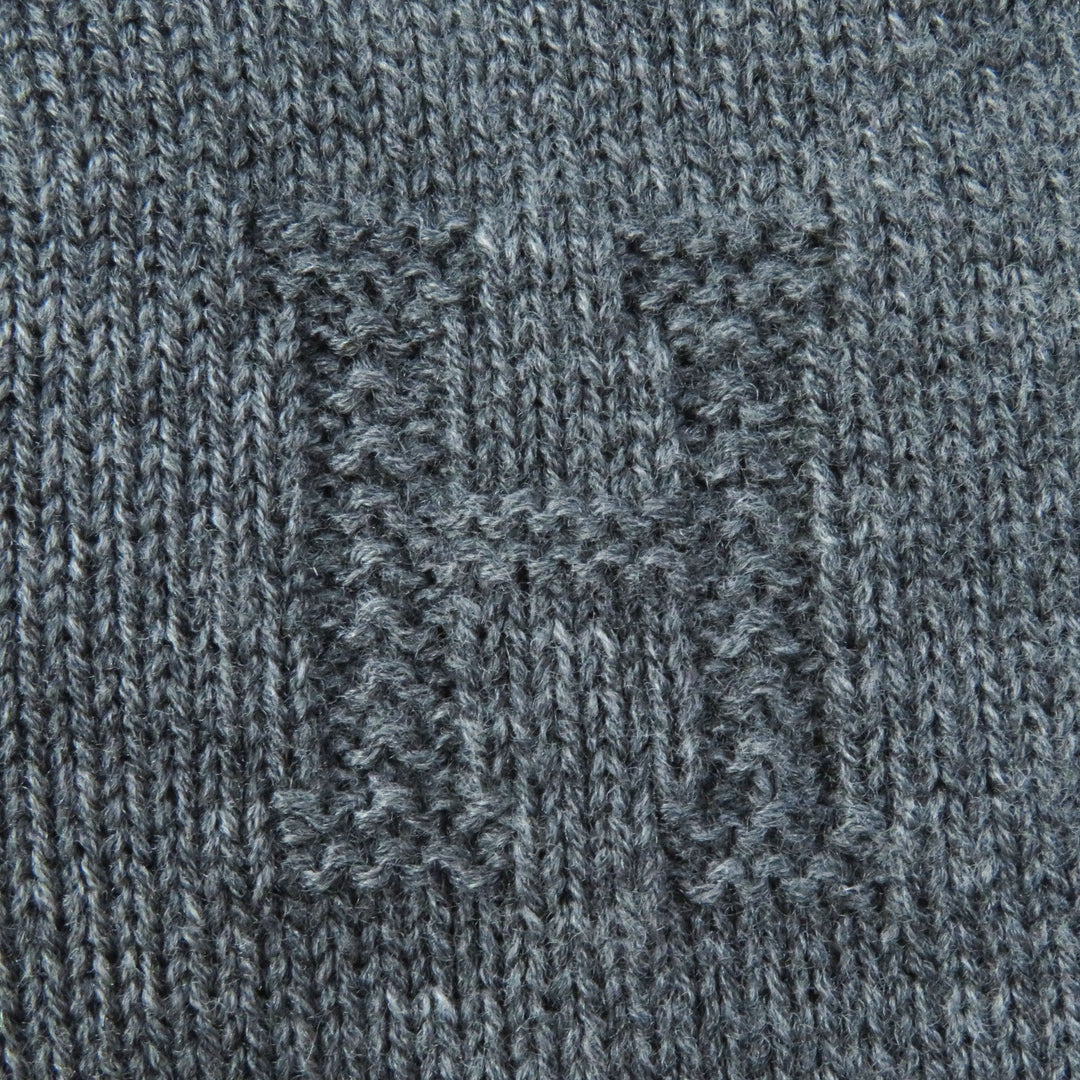 HERMES cardigan Outer fabric: 100% wool Dark gray Women 36 Used Authentic