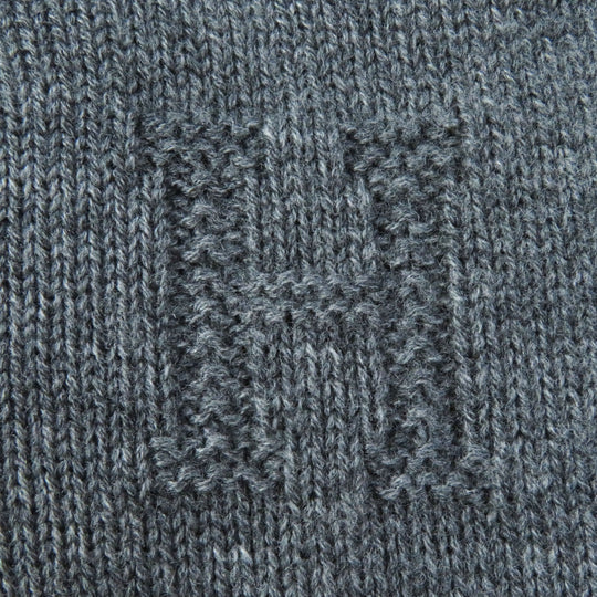 HERMES cardigan Outer fabric: 100% wool Dark gray Women 36 Used Authentic