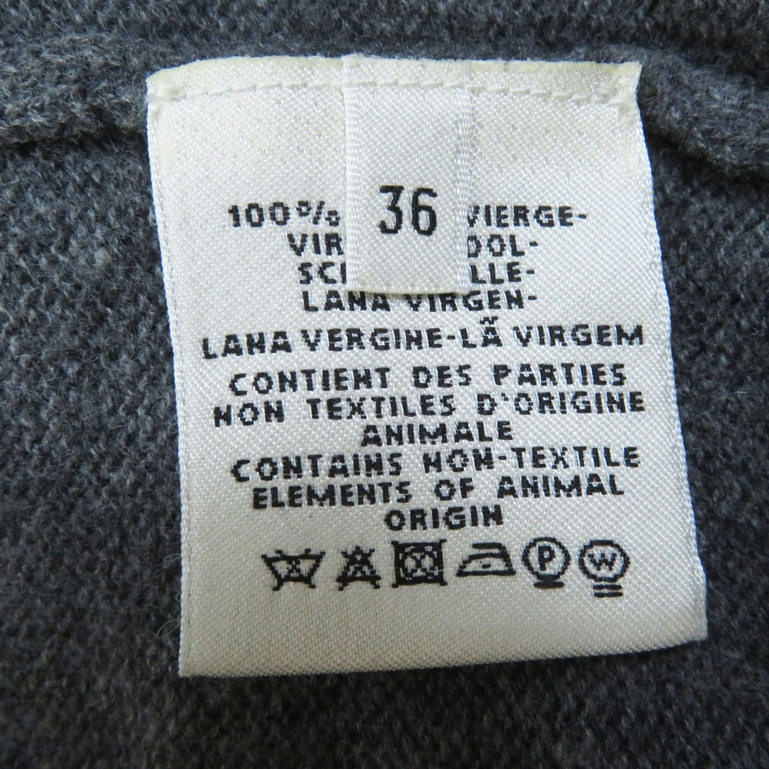 HERMES cardigan Outer fabric: 100% wool Dark gray Women 36 Used Authentic