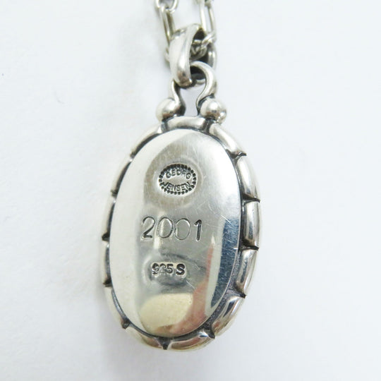 Georg Jensen Necklace Main: SV925, Stone: Amber Silver orange Year Necklace 2001 Women Used Authentic
