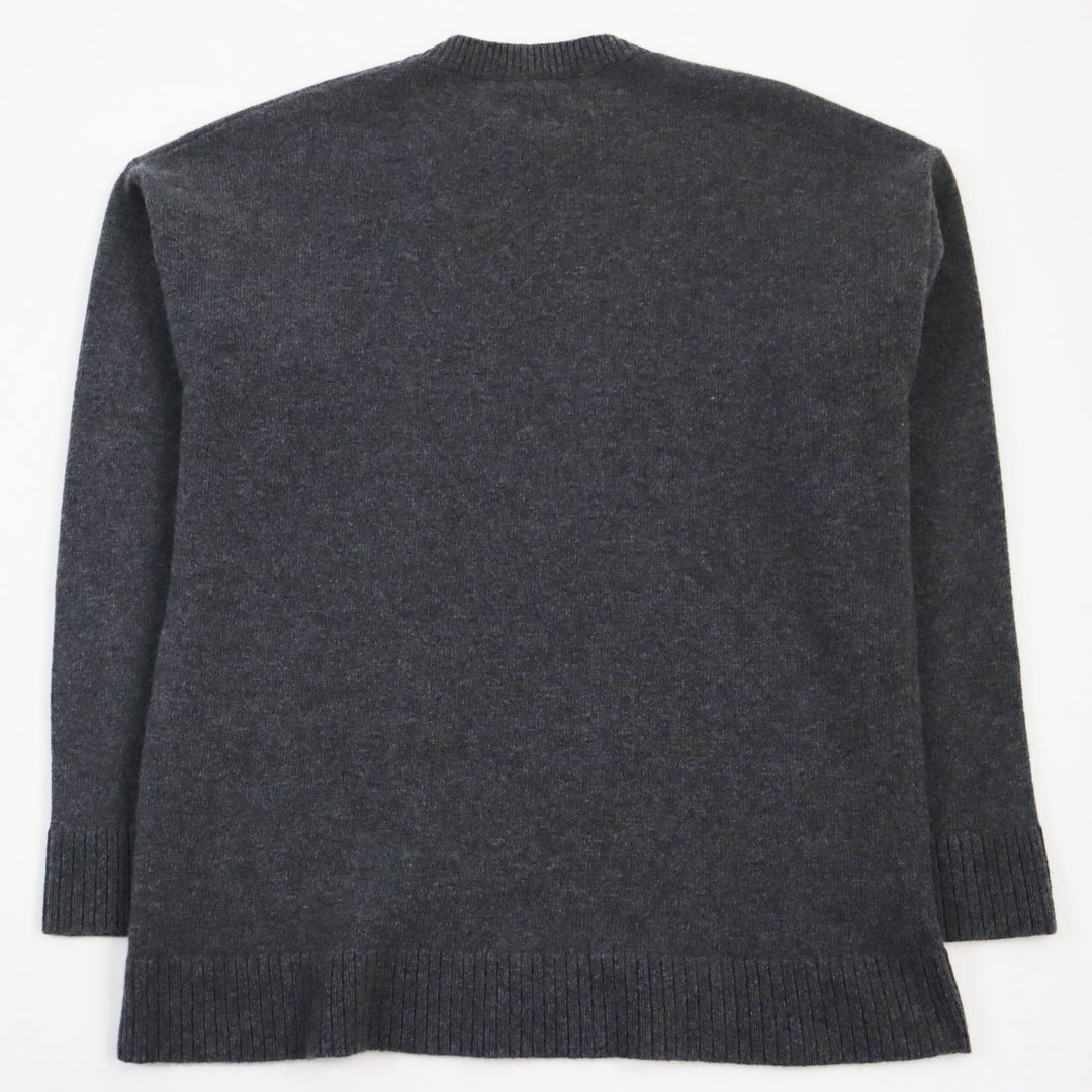 LOEWE sweater H526Y14KB5 Main: 98% wool, Main: 1% elastane (polyurethane), Main: 1% polyamide (nylon) gray mens S Used Authentic