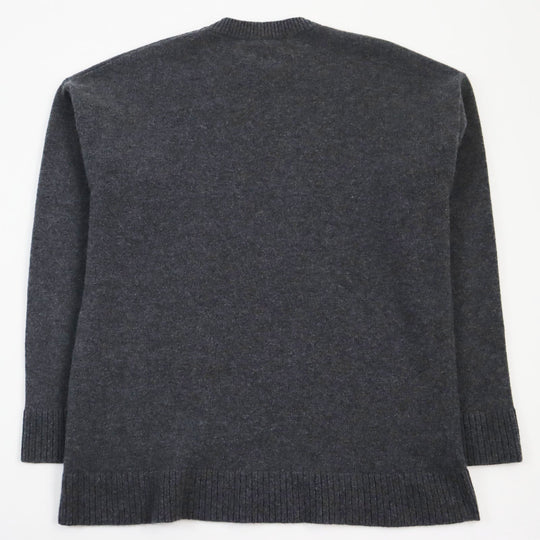 LOEWE sweater H526Y14KB5 Main: 98% wool, Main: 1% elastane (polyurethane), Main: 1% polyamide (nylon) gray mens S Used Authentic