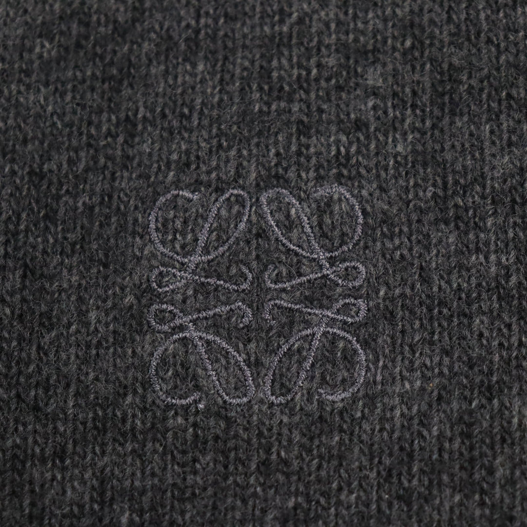 LOEWE sweater H526Y14KB5 Main: 98% wool, Main: 1% elastane (polyurethane), Main: 1% polyamide (nylon) gray mens S Used Authentic