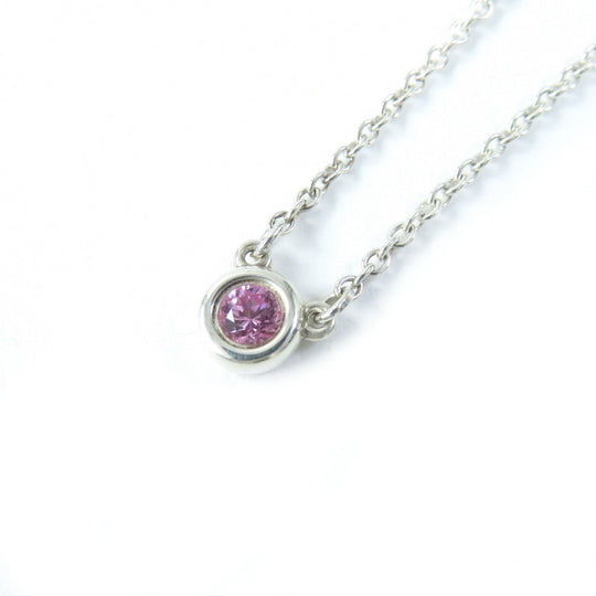 TIFFANY&Co. Necklace Main: SV925, Stone: Pink sapphire Silver pink By the yard Women Used Authentic