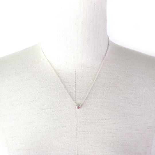 TIFFANY&Co. Necklace Main: SV925, Stone: Pink sapphire Silver pink By the yard Women Used Authentic