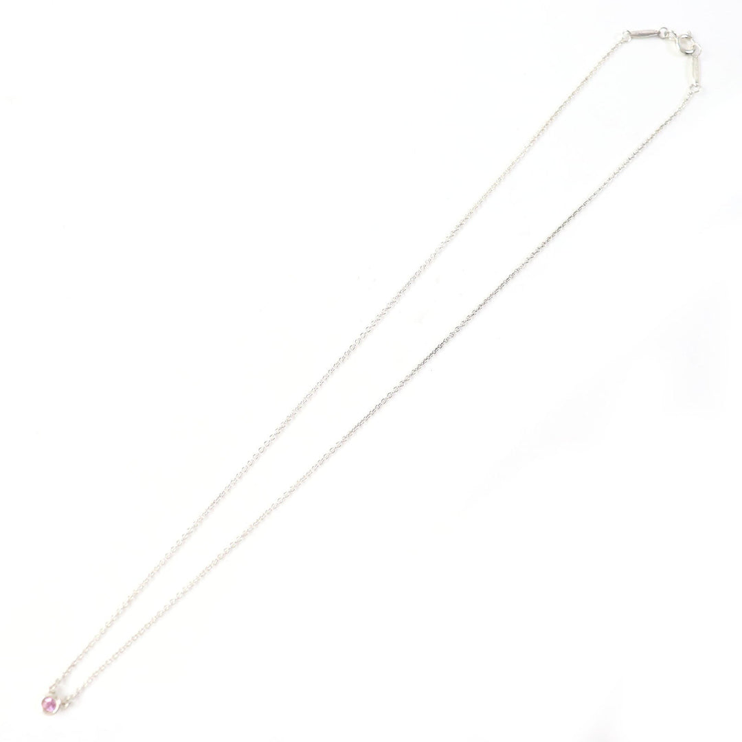 TIFFANY&Co. Necklace Main: SV925, Stone: Pink sapphire Silver pink By the yard Women Used Authentic