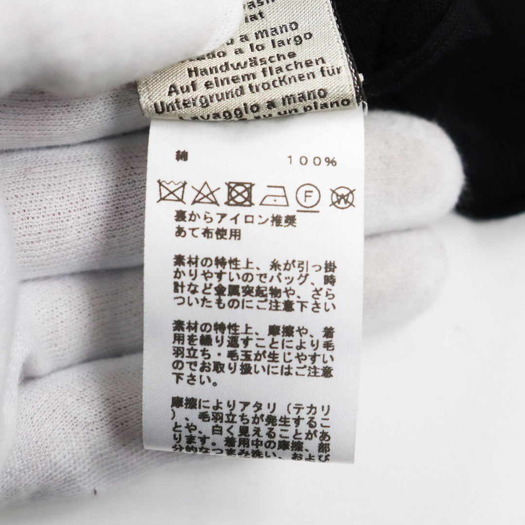 HERMES sweater Main: 100% cotton black mens L Used Authentic