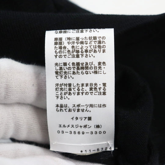HERMES sweater Main: 100% cotton black mens L Used Authentic