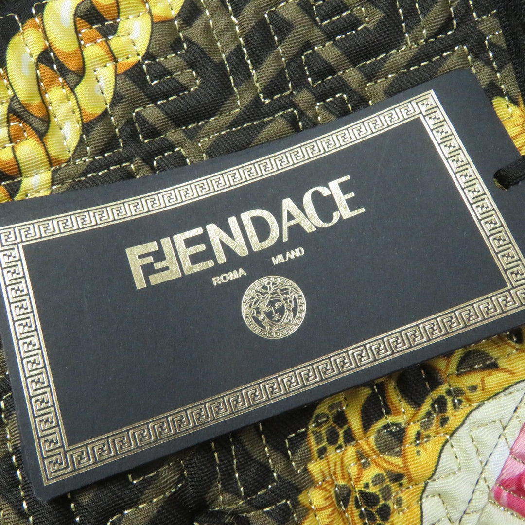 FENDI Blouson FJ7258 Main: 100% silk, Filling: 69% polyester, Filling: 27% nylon, Filling: 4% polyurethane, Lining: 100% silk Black type Multi Women 36 Used Authentic