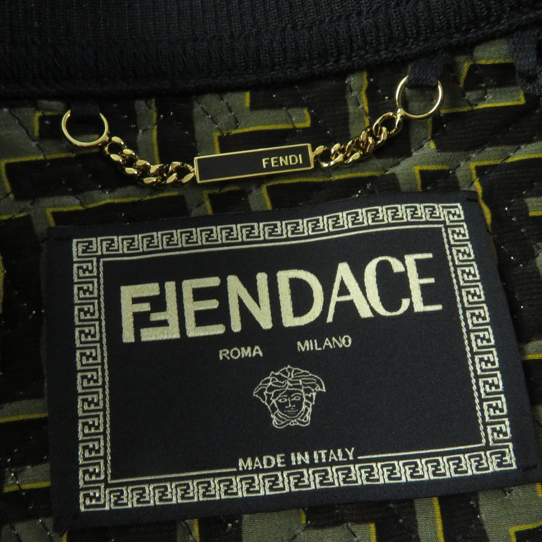 FENDI Blouson FJ7258 Main: 100% silk, Filling: 69% polyester, Filling: 27% nylon, Filling: 4% polyurethane, Lining: 100% silk Black type Multi Women 36 Used Authentic