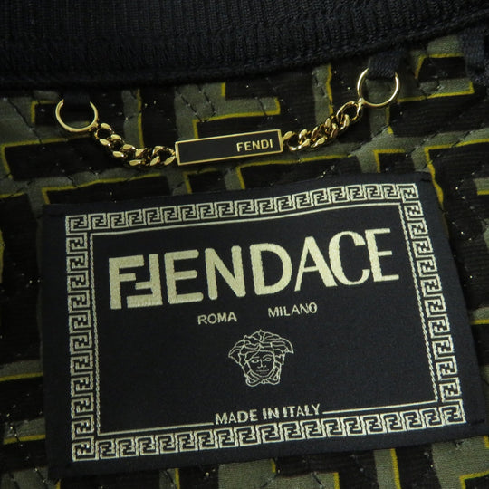 FENDI Blouson FJ7258 Main: 100% silk, Filling: 69% polyester, Filling: 27% nylon, Filling: 4% polyurethane, Lining: 100% silk Black type Multi Women 36 Used Authentic