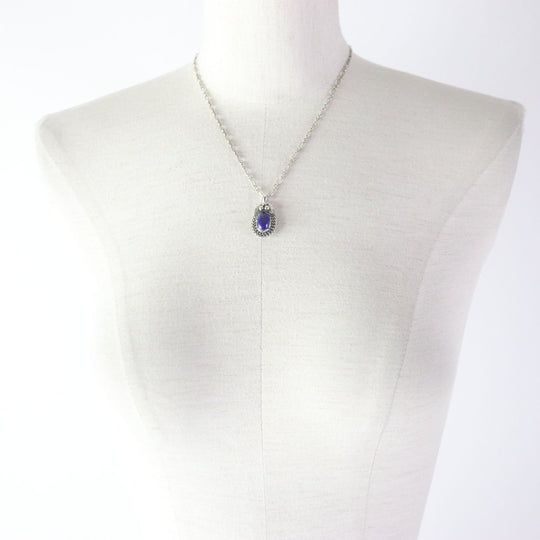Georg Jensen Necklace Main: SV925, Part: Lapis lazuli Silver purple ear pendant 1992 Women Used Authentic