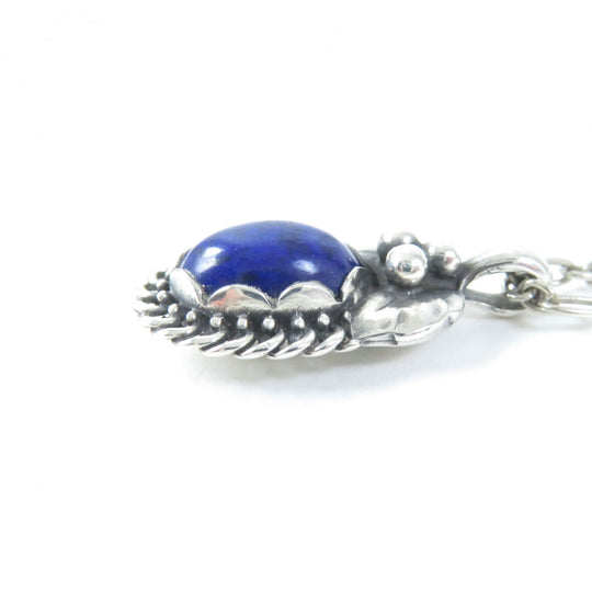 Georg Jensen Necklace Main: SV925, Part: Lapis lazuli Silver purple ear pendant 1992 Women Used Authentic