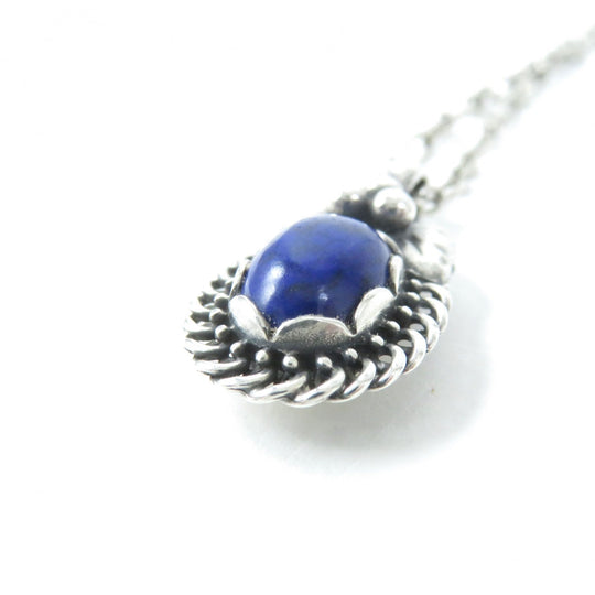 Georg Jensen Necklace Main: SV925, Part: Lapis lazuli Silver purple ear pendant 1992 Women Used Authentic