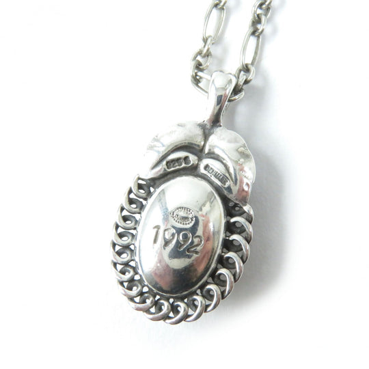Georg Jensen Necklace Main: SV925, Part: Lapis lazuli Silver purple ear pendant 1992 Women Used Authentic