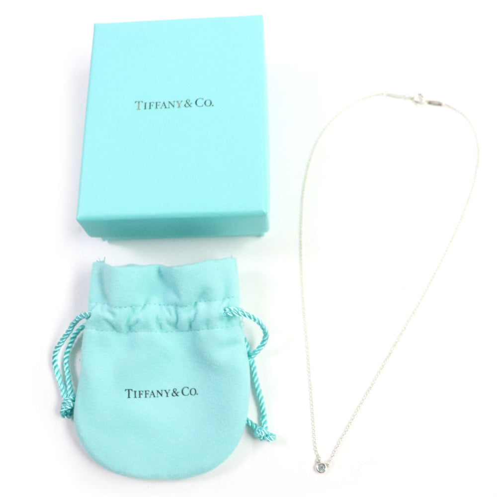 TIFFANY&Co. Necklace Main: AG925, Part: Aquamarine Silver light blue By the yard Women Used Authentic