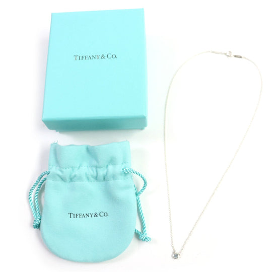 TIFFANY&Co. Necklace Main: AG925, Part: Aquamarine Silver light blue By the yard Women Used Authentic