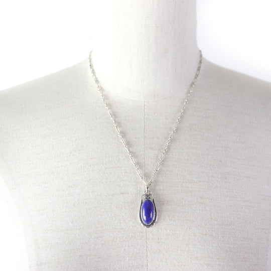 Georg Jensen Necklace 2009 Main: SV925, Stone: Lapis lazuli Silver blue Women Used Authentic