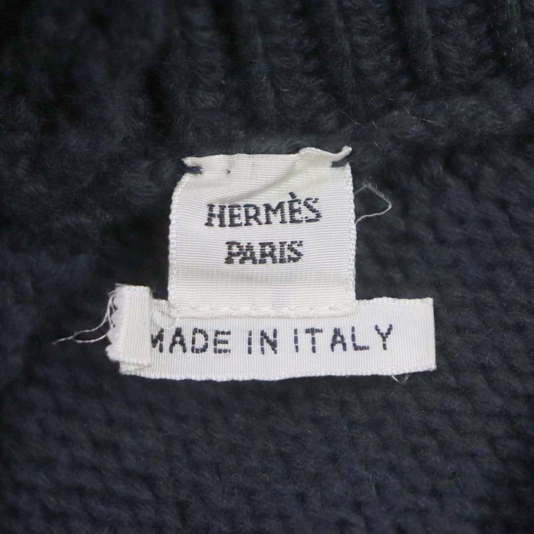 HERMES one piece Main: 100% cashmere gray Women 38 Used Authentic