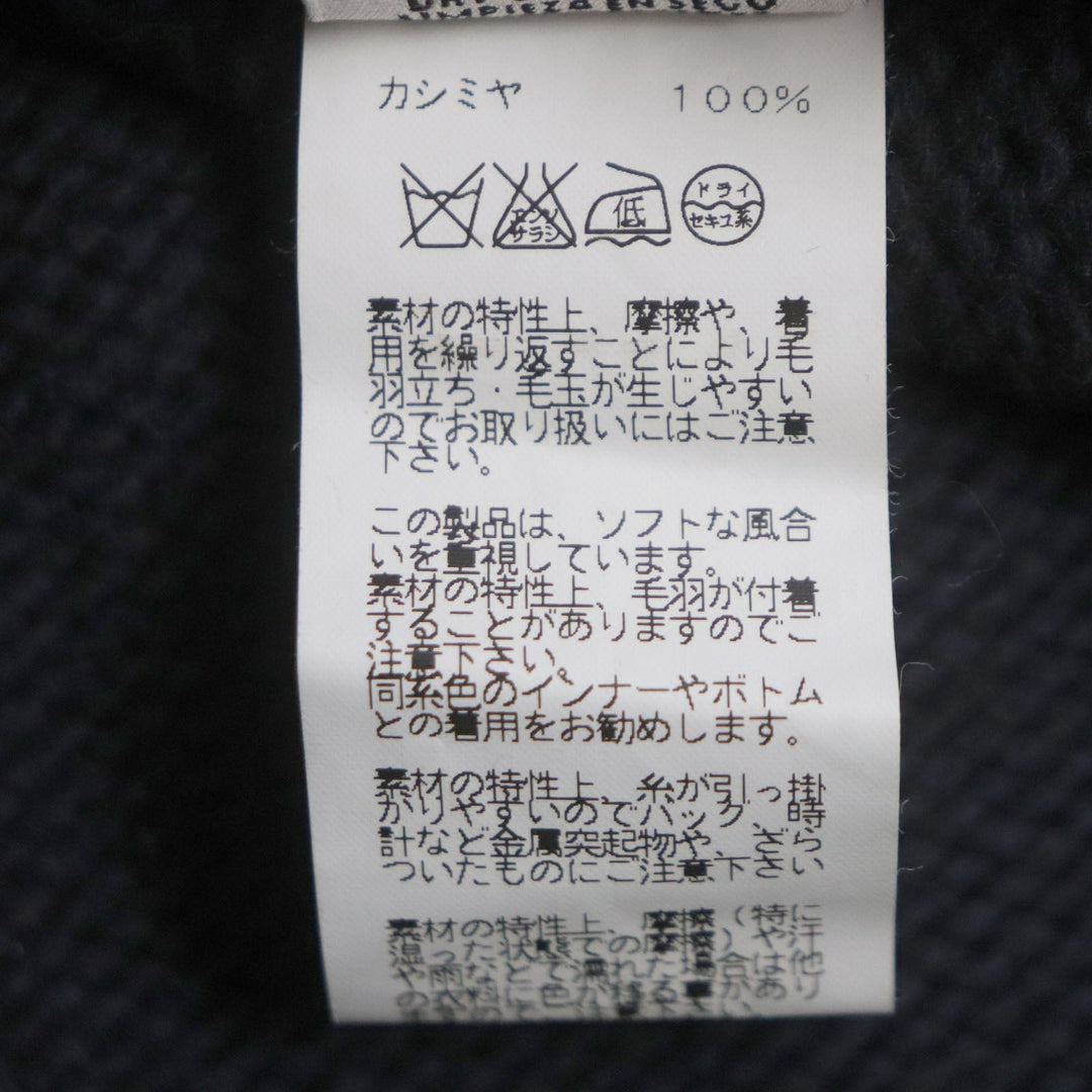 HERMES one piece Main: 100% cashmere gray Women 38 Used Authentic