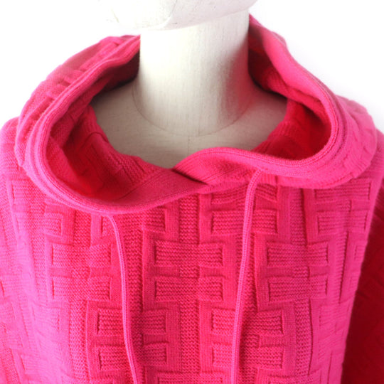 HERMES Hoodie Main: 100% wool pink Women 44 Used Authentic