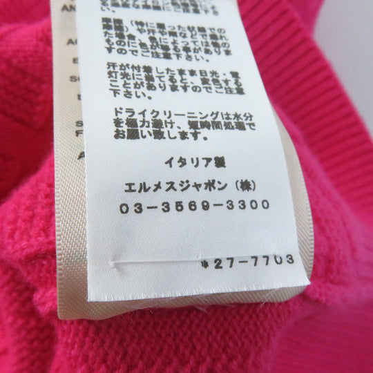 HERMES Hoodie Main: 100% wool pink Women 44 Used Authentic