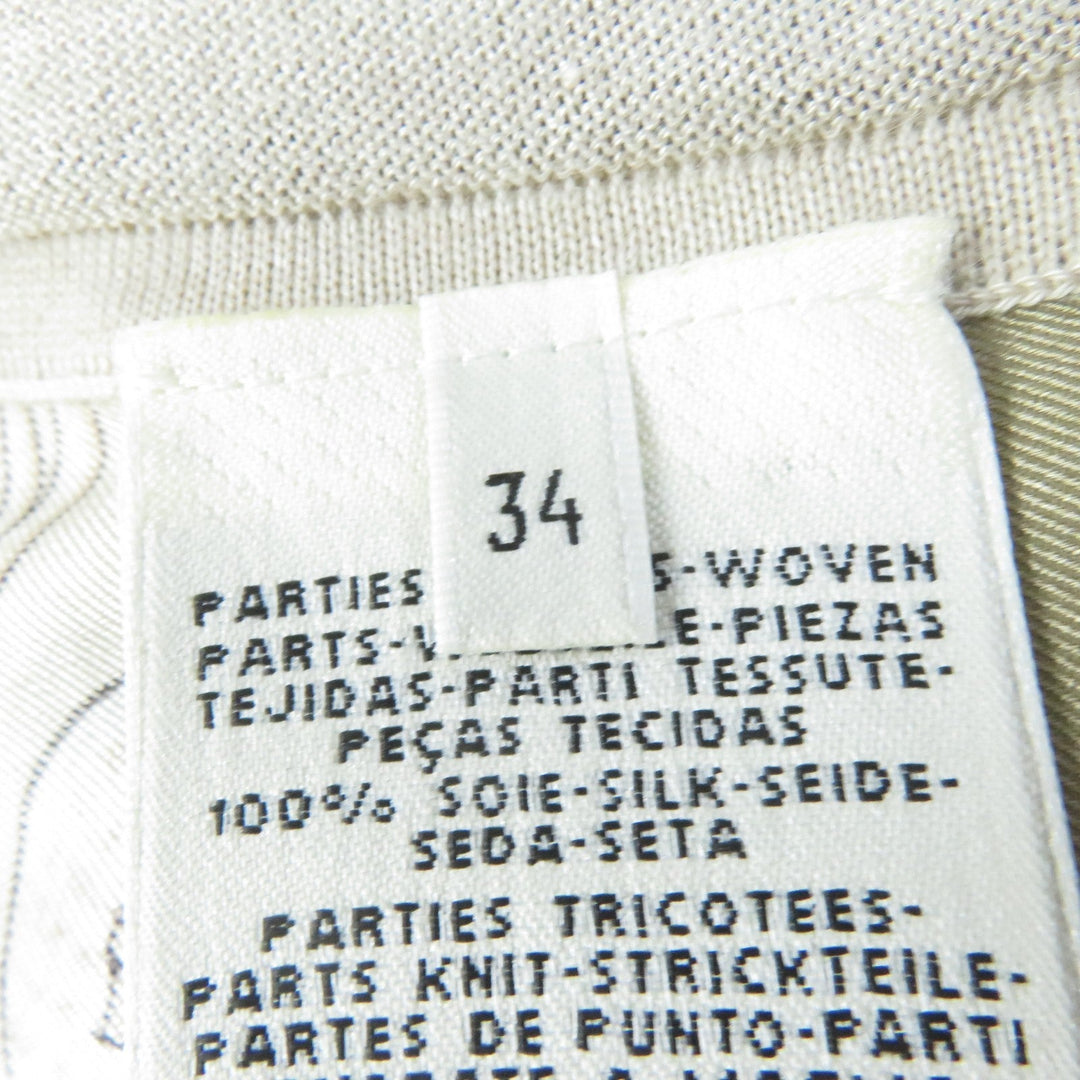 HERMES ensemble Main: 100% silk, Main: 50% silk, Main: 50% cashmere beige Napoleon Women 34 Used Authentic