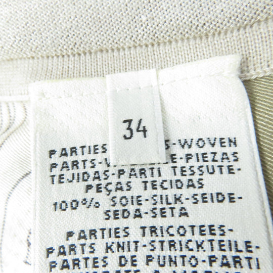 HERMES ensemble Main: 100% silk, Main: 50% silk, Main: 50% cashmere beige Napoleon Women 34 Used Authentic