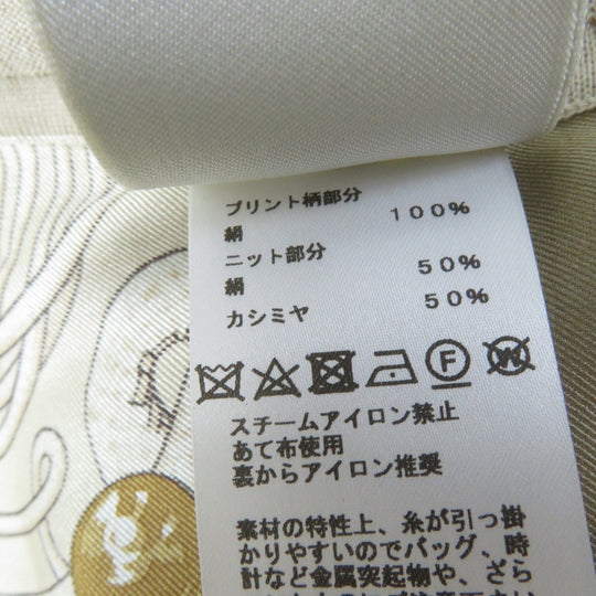 HERMES ensemble Main: 100% silk, Main: 50% silk, Main: 50% cashmere beige Napoleon Women 34 Used Authentic