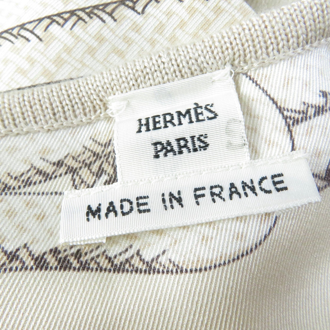 HERMES ensemble Main: 100% silk, Main: 50% silk, Main: 50% cashmere beige Napoleon Women 34 Used Authentic