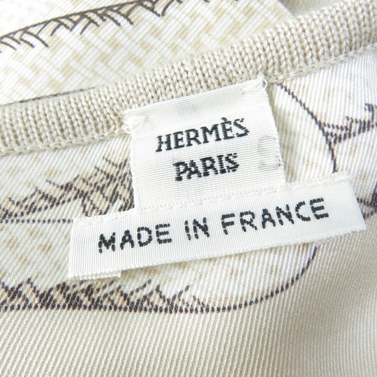 HERMES ensemble Main: 100% silk, Main: 50% silk, Main: 50% cashmere beige Napoleon Women 34 Used Authentic
