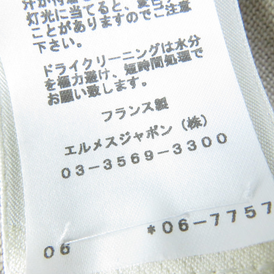 HERMES ensemble Main: 100% silk, Main: 50% silk, Main: 50% cashmere beige Napoleon Women 34 Used Authentic