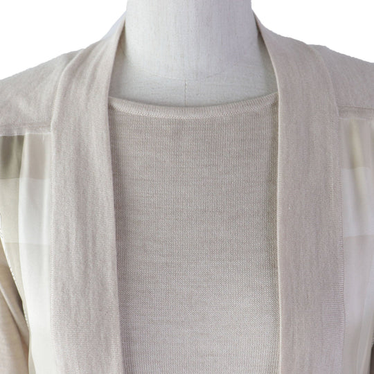 HERMES ensemble Main: 100% silk, Main: 50% silk, Main: 50% cashmere beige Napoleon Women 34 Used Authentic