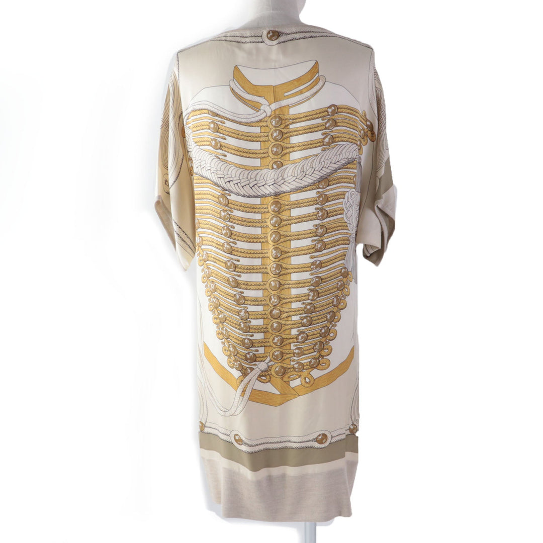 HERMES ensemble Main: 100% silk, Main: 50% silk, Main: 50% cashmere beige Napoleon Women 34 Used Authentic