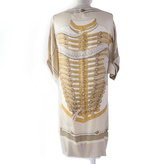 HERMES ensemble Main: 100% silk, Main: 50% silk, Main: 50% cashmere beige Napoleon Women 34 Used Authentic