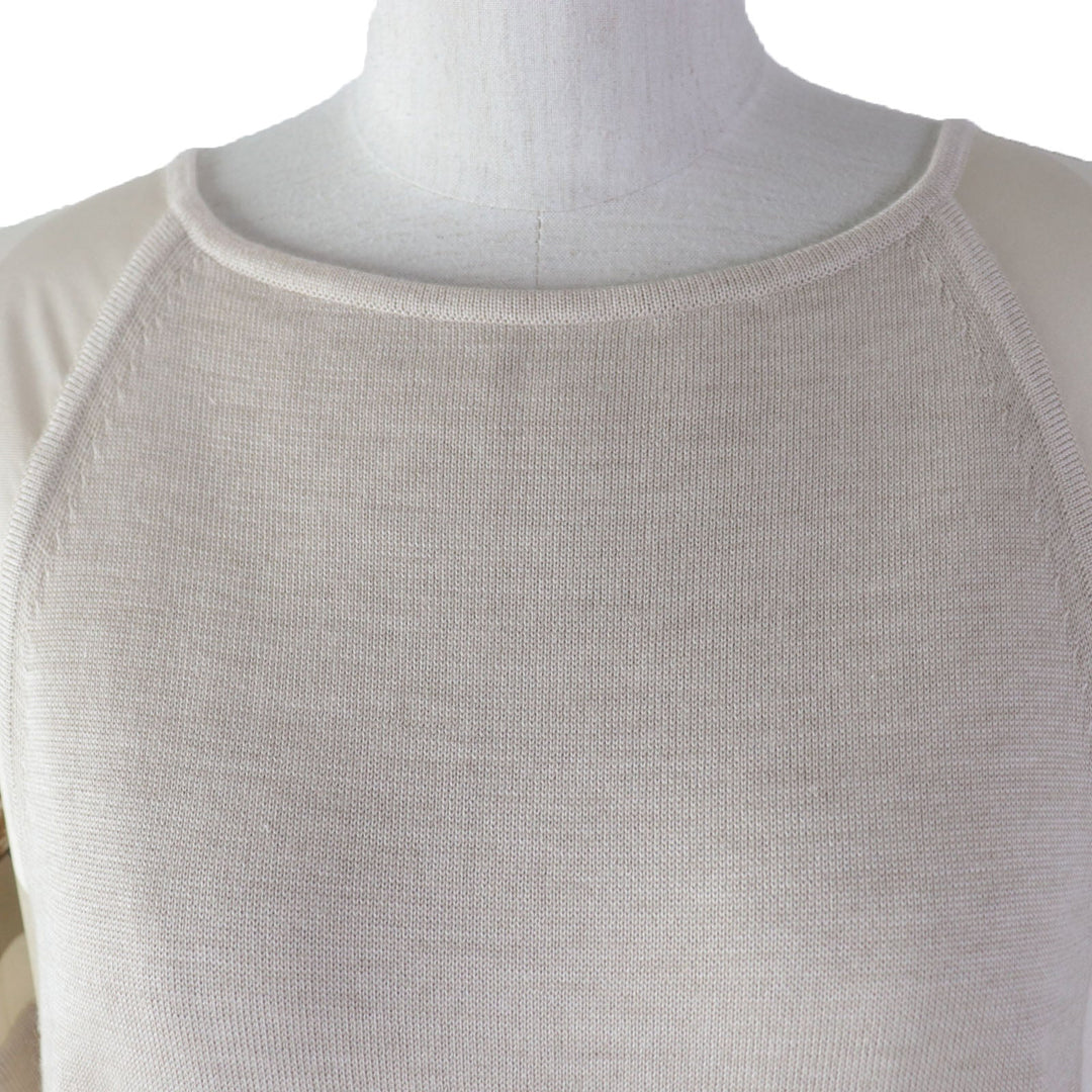 HERMES ensemble Main: 100% silk, Main: 50% silk, Main: 50% cashmere beige Napoleon Women 34 Used Authentic