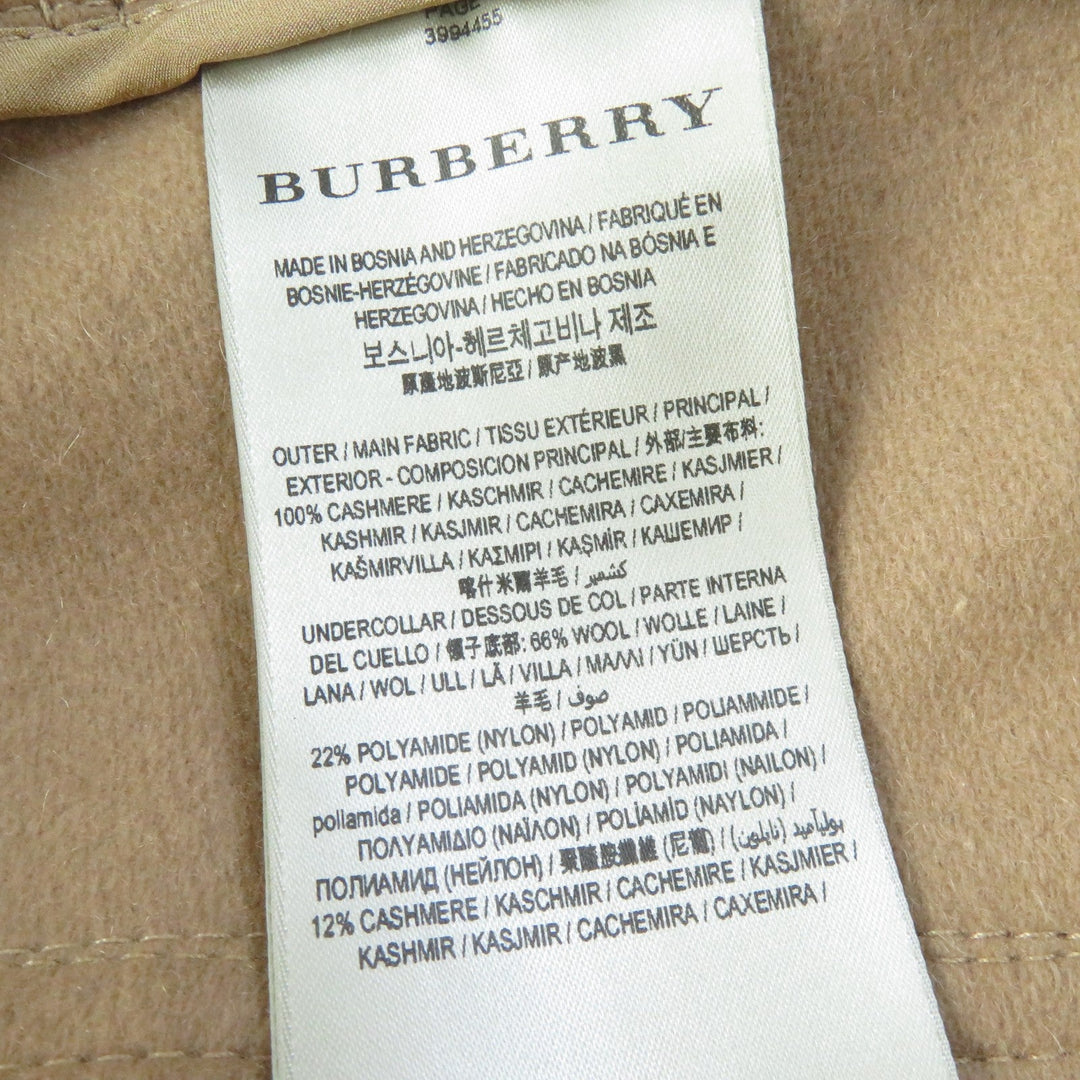 BURBERRY trench coat Main: 100% cashmere, Part: 66% wool, Part: 22% nylon, Part: 12% cashmere, Lining: 100% viscose (rayon), Lining (sleeve lining): 100% viscose beige SANDRINGHAM Sandringham Women 38 Used Authentic
